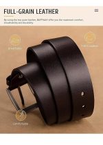 Formal/Casual Black Color Genuine Leather Belts For Men (Length- 46 inches||40MM||BL-042-BLK) (BLACK) - Image 5