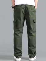 Men Cargo || Men Cargo Pants || Men Cargo Pants Cotton || Cargos for Men (Green) - Image 2