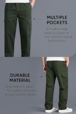 Men Cargo || Men Cargo Pants || Men Cargo Pants Cotton || Cargos for Men (Green) - Image 5