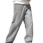 Men's Loose Mid Rise Jeans || Wide Leg Jeans || Jeans || Baggy Jeans (Grey)