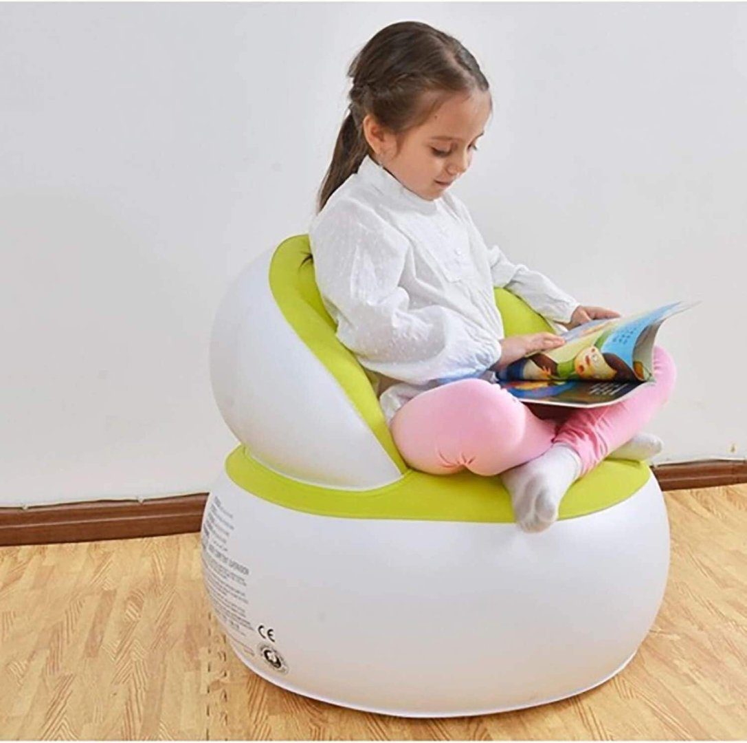 Inflatable Sofa3 Kids inflatable sofa chair with backrest & Foot Air Pump with Hose (1 Set / 85x74 Cm Approx) - Image 4