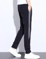 Joggers Park Men's Lycra Stretchable Full Length Trackpants | Casual Wear Athletic Joggers with Elastic Waistband and Pockets (Black) - Image 2
