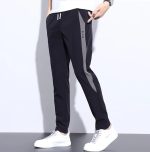 Joggers Park Men's Lycra Stretchable Full Length Trackpants | Casual Wear Athletic Joggers with Elastic Waistband and Pockets (Black) - Image 3