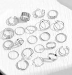 Fashion Jewellery Celebrity Inspired Combo of Latest Stylish Stackable Kunckle Rings Set for Women and Girls (Silver) - Image 4