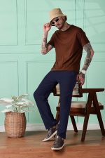 Men Mid-Rise Straight Fit Track Pants for Men | Stretchable Gym Wear Joggers | Casual Sports Track Pant with Pockets & Drawstring (Blue) - Image 6