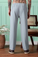 Men Mid-Rise Straight Fit Track Pants for Men | Stretchable Gym Wear Joggers | Casual Sports Track Pant with Pockets & Drawstring (Light Grey) - Image 4