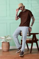 Men Mid-Rise Straight Fit Track Pants for Men | Stretchable Gym Wear Joggers | Casual Sports Track Pant with Pockets & Drawstring (Light Grey) - Image 6