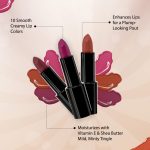 Pretty & Plump Lipstick-Juicy Peach | 10 Smooth, Creamy Lip Colors | Enhances Lips for a Plump Looking Pout | Moisturizes with Vitamin E and Shea Butter | Mild, Minty Tingle - Image 4