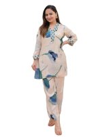 Anarkali Kurta-Set for Women – Viscose Rayon Printed Kurta & Straight Pant | Festive Indian Traditional Outfit Dress for Functions & Puja | Trendy Travel & Streetwear Look for Women | Hangouts | Picnic | Vacation Wear |3/4 Half Sleeeve