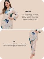 Anarkali Kurta-Set for Women – Viscose Rayon Printed Kurta & Straight Pant | Festive Indian Traditional Outfit Dress for Functions & Puja | Trendy Travel & Streetwear Look for Women | Hangouts | Picnic | Vacation Wear |3/4 Half Sleeeve - Image 4