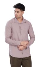 Men's Solid Slim Fit Shirt (Lavender)