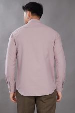 Men's Solid Slim Fit Shirt (Lavender) - Image 2