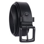 Genuine Leather Belt for Men - Adjustable Waistband up to 46 Inches Belt for Jeans & Dress Pants - 1.5" Width - Zinc Casted Buckle - Formal & Casual Wear - Branded Mens Belt