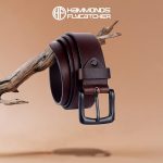 Genuine Leather Belt for Men - Adjustable Waistband up to 46 Inches Belt for Jeans & Dress Pants - 1.5" Width - Zinc Casted Buckle - Formal & Casual Wear - Branded Mens Belt (Redwood Brown) - Image 2
