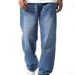 Men's Loose Mid Rise Jeans || Wide Leg Jeans || Jeans || Baggy Jeans (Light Blue)