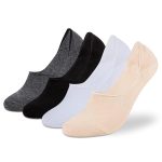 Low Cut No Show Loafer Socks For Men Combo, Made With Durable, Breathable, Anti Odour & Moisture Absorbent Combed Cotton with Anti Slip Grip, Ideal Socks For Summer (Beige/White/Black/Dark Grey Milange, Pack of 4)