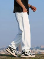 Men's Loose Mid Rise Jeans || Wide Leg Jeans || Jeans || Baggy Jeans (White) - Image 5