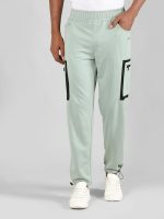 CHKOKKO Men's Regular Fit Mid Rise Designer Track Pant Lower with Pocket (Pastel Green) - Image 4