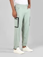 CHKOKKO Men's Regular Fit Mid Rise Designer Track Pant Lower with Pocket (Pastel Green) - Image 5