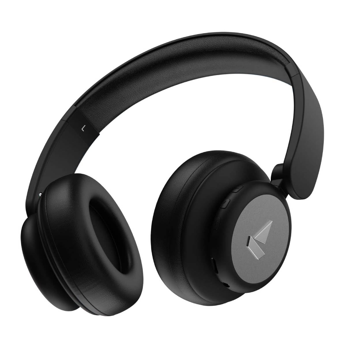 Luscious Black1 Rockerz 450, 15 HRS Battery, 40mm Drivers, Padded Ear Cushions, Integrated Controls, Dual Modes, On Ear Bluetooth Headphones, Wireless Headphone with Mic (Luscious Black) - Image 1