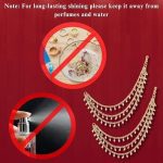 Brass copper Gold kanchain 3 layer long bridal wedding ear kan chain Champaswaralu earchains Ear Chains for Hair Jhumka Jhumki kanoti moti pearl Traditional Earrings for women girls Golden - Image 4