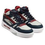 Men's MEXICO-11 Casual Sneaker Shoes with Synthetic Upper Lightweight Comfortable Mid Top Sneaker Shoes for Men's & Boy's (Navy Red)