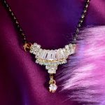 Gold Plated Jewellery Mangalsutra Pendant Necklace for Girls and Women Latest Design Diamonds