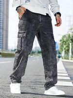 Men Jeans || Jeans for Men || Cargo Jeans (Black) - Image 4