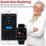 Mi Smart Watch for Kids Men Women Boys Girls D116 Water Proof Touchscreen Smart Watch Bluetooth 1.44 HD Screen Smart Watch with Daily Activity Tracker, Heart Rate Sensor, Sleep Monitor - Black - Image 2