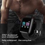 Mi Smart Watch for Kids Men Women Boys Girls D116 Water Proof Touchscreen Smart Watch Bluetooth 1.44 HD Screen Smart Watch with Daily Activity Tracker, Heart Rate Sensor, Sleep Monitor - Black - Image 4