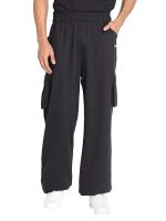 Men's Regular Fit Mid Rise Track Pant (Black)