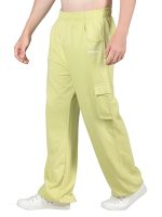Men's Regular Fit Mid Rise Track Pant (Lime Green)