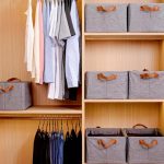 Large Foldable Storage Box with Handles, 45 cm Cotton Linen Storage, Grey Closet Organizer Basket for Clothes - Image 4