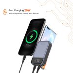 Dual Output 10000Mah Power Bank|USB Type C, USB Type A|Pd20W + 20W|Led Display|Broad Compatibility|in-Built Device Protection|20W Fast Charging|Extended Power On The Go (Grey) - Image 5
