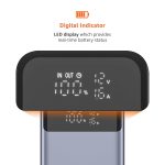Dual Output 10000Mah Power Bank|USB Type C, USB Type A|Pd20W + 20W|Led Display|Broad Compatibility|in-Built Device Protection|20W Fast Charging|Extended Power On The Go (Grey) - Image 4
