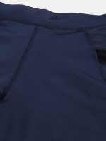 Gym wear Mesh Leggings Workout Pants with Side Pockets/Stretchable Tights/Highwaist Sports Fitness Yoga Track Pants for Women & Girls (Navy Blue) - Image 3