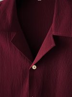 Men's Regular Fit Casual Shirt (Maroon) - Image 5