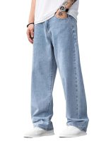 Mens Regular Fit|Classic Design with Stylish Look |Day Comfort|Mide Rise Strachable Jeans (Light Blue)