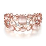 Jewellery Bracelets for Women Stylish Rose Gold Plated Crystal Bracelet Bangle Jewellery for Girls and Women