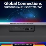 Newly Launched SBA20 Pro 25W Bluetooth Soundbar with 2000mAh Battery I RGB Lights I Honeycomb Design I AUX, Bluetooth, USB & TWS I BT Speaker for TV, Mobile, PC, Laptops - Image 3