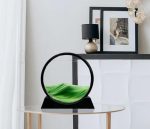 HOME DECOR Modern Golden Metal Geometric Fan Sculpture with Marble Base | Abstract Spiral Decorative Showpiece for Home, Office, or Living Room – Contemporary Art Decor Piece - Image 5