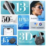 Newly Launched Bassbuds Prism TWS Earbuds with 3D AudioScape, 45Hrs Playtime, TruTalk AI-ENC Calls, 50ms Low Latency Sync, BT5.3, Type-C Fast Charging, Voice Asst. & IPX5 Water Resistant (Black) - Image 2