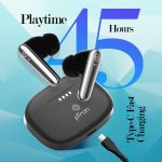Newly Launched Bassbuds Prism TWS Earbuds with 3D AudioScape, 45Hrs Playtime, TruTalk AI-ENC Calls, 50ms Low Latency Sync, BT5.3, Type-C Fast Charging, Voice Asst. & IPX5 Water Resistant (Black) - Image 5