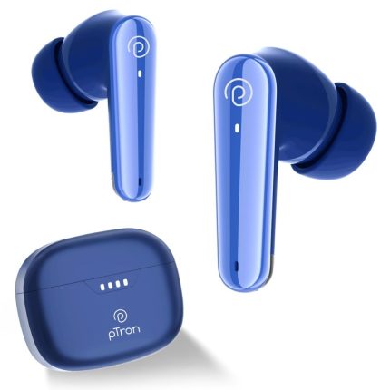 Newly Launched Bassbuds Prism TWS Earbuds with 3D AudioScape, 45Hrs Playtime, TruTalk AI-ENC Calls, 50ms Low Latency Sync, BT5.3, Type-C Fast Charging, Voice Asst. & IPX5 Water Resistant (Blue)