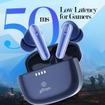 Newly Launched Bassbuds Prism TWS Earbuds with 3D AudioScape, 45Hrs Playtime, TruTalk AI-ENC Calls, 50ms Low Latency Sync, BT5.3, Type-C Fast Charging, Voice Asst. & IPX5 Water Resistant (Blue) - Image 4