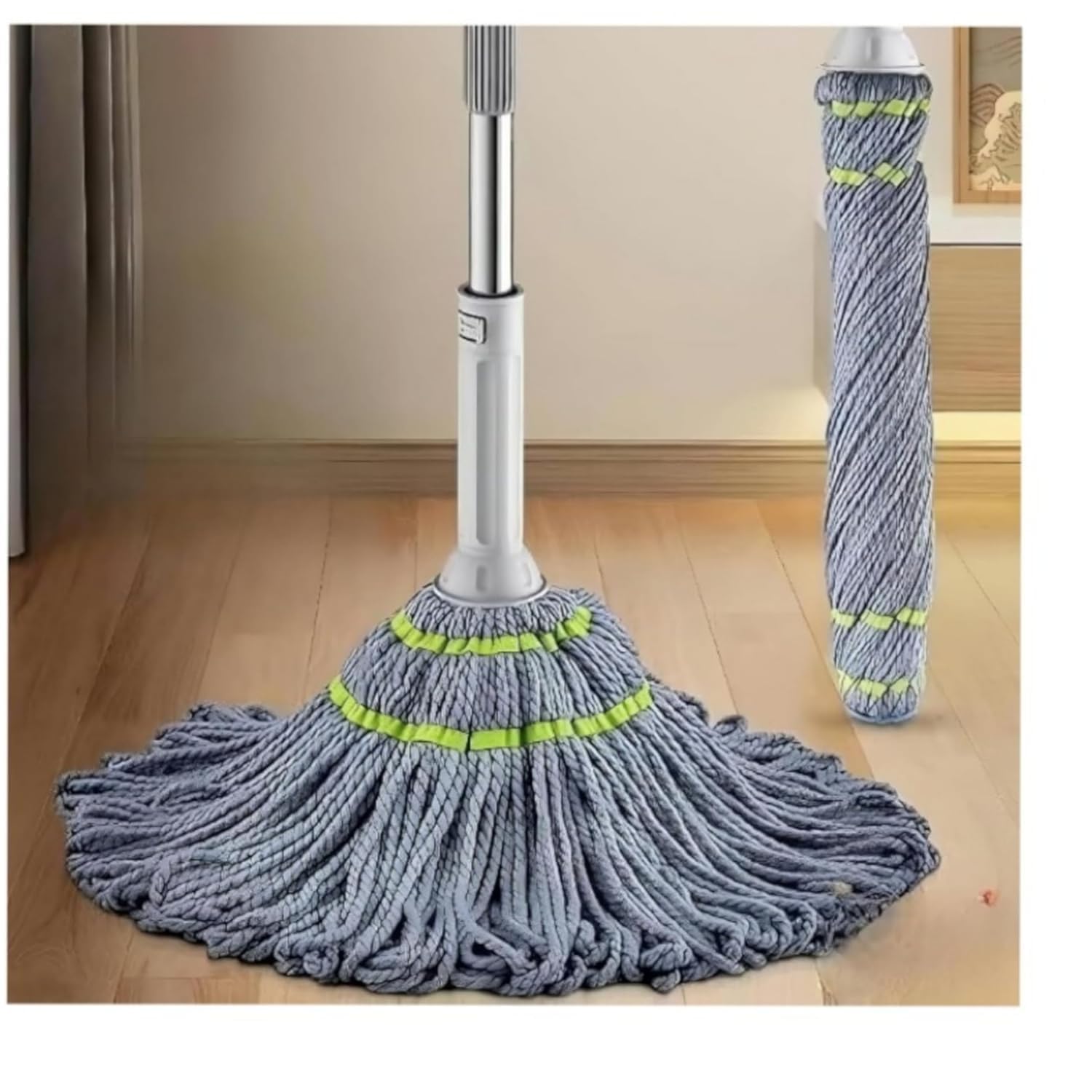 Squeeze Stick1 Squeeze Twist Mop Self Wringing Mop, Stainless Steel Handle (1 Pc) - Image 1