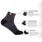 Polyester 5 Pairs Stripped Ankle Length Socks for Men & Women, Multicolor, Pack of 5, Free Size - Image 3