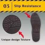 STONIX Formal Premium Safety Shoes for Men's | Steel Toe cap | Slip and Water Resistant | Leather Material & TPR Sole | Comfortable for Construction Work's,(SIZE-08, BLACK) - Image 3