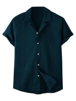 Men's Regular Fit Casual Shirt (Teal)