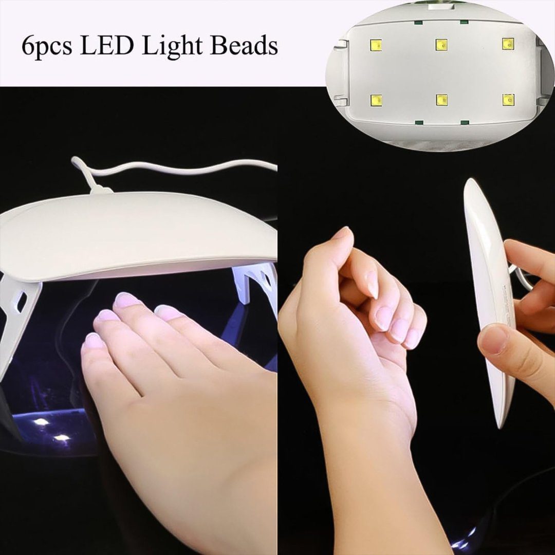 UV Lamp2 UV Lamp for Nails 1 Pc – Mini Nail UV LED Dryer Light, Compact USB Nail Dryer for Gel Polish, Quick Curing Light for Manicure & Nail Art at Home or Salon Use, USB Powered, Portable Design - Image 2